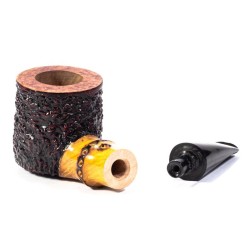 Briar Pipe Radice Rind Rusticated Bamboo Pot