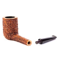 Briar Pipe Radice Rind Rusticated Billiard