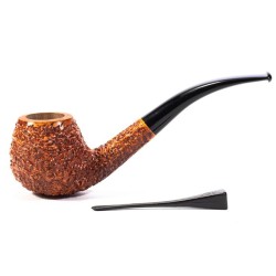 Briar Pipe Radice Rind Rusticated Bent Apple