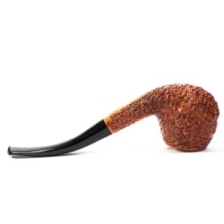 Briar Pipe Radice Rind Rusticated Bent Apple