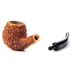 Briar Pipe Radice Rind Rusticated Bent Apple