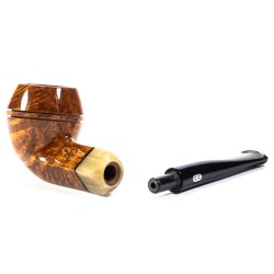 Pipa Chacom Olive Horn Liscia Modello 391 Bulldog