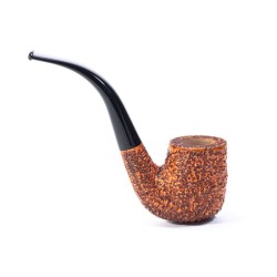 Briar Pipe Radice Rind Rusticated Bent Billiard