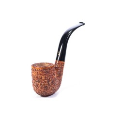 Briar Pipe Radice Rind Rusticated Bent Billiard