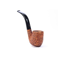 Briar Pipe Radice Rind Rusticated Bent Billiard