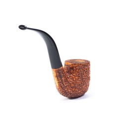 Briar Pipe Radice Rind Rusticated Bent Billiard