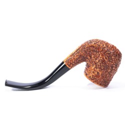 Briar Pipe Radice Rind Rusticated Bent Billiard