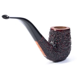 Briar Pipe Radice Rind Rusticated Bent Billiard