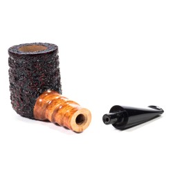 Briar Pipe Radice Rind Rusticated Billiard