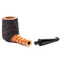 Briar Pipe Radice Rind Rusticated Billiard