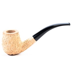 Pipa in Radica Radice Rind 'Pure' Sabbiata Bent Billiard