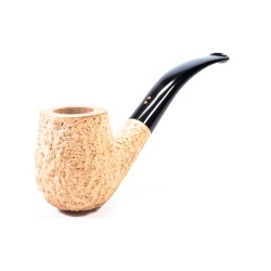 Pipa in Radica Radice Rind 'Pure' Sabbiata Bent Billiard