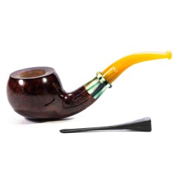 Briar Pipe Santambrogio Red Smooth Bent Apple