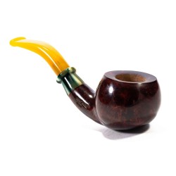 Briar Pipe Santambrogio Red Smooth Bent Apple