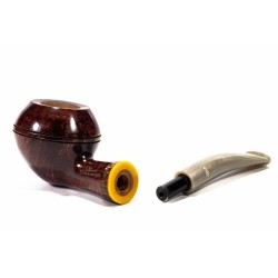 Briar Pipe Santambrogio Red Smooth Bent Rhodesian