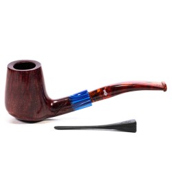 Pipa in Radica Santambrogio Red Liscia Bent Billiard