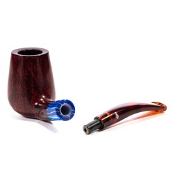 Pipa in Radica Santambrogio Red Liscia Bent Billiard