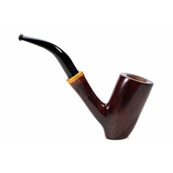 Pipa in Radica Santambrogio Red Liscia Bent Billiard