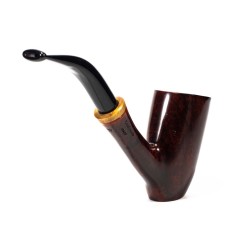 Pipa in Radica Santambrogio Red Liscia Bent Billiard