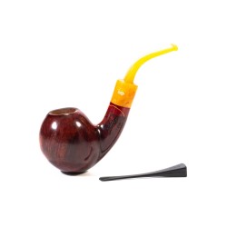 Pipa in Radica Santambrogio Red Liscia Bent Apple