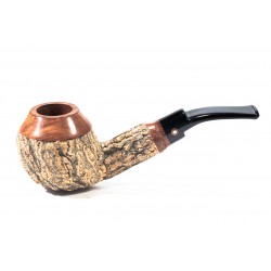 Cork Pipe Tommaso Spanu Rusticated Bent Rhodesian