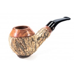 Cork Pipe Tommaso Spanu Rusticated Bent Rhodesian