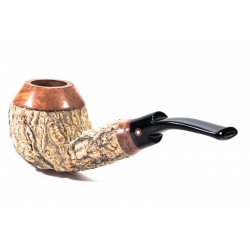 Cork Pipe Tommaso Spanu Rusticated Bent Rhodesian