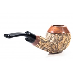 Cork Pipe Tommaso Spanu Rusticated Bent Rhodesian