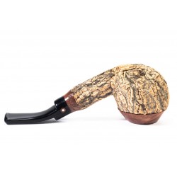 Cork Pipe Tommaso Spanu Rusticated Bent Rhodesian