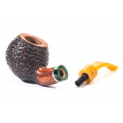 Briar Pipe Santambrogio Rusticated Bent Apple