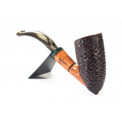 Briar Pipe Santambrogio Rusticated Bent Dublin