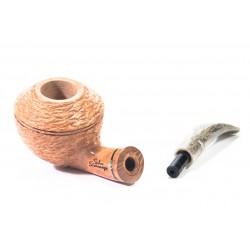 Pipe Santambrogio Rusticated Natural Bent Rhodesian