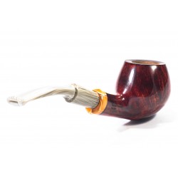 Briar Pipe Santambrogio Red Smooth Bent Apple