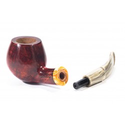 Briar Pipe Santambrogio Red Smooth Bent Apple