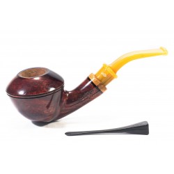 Pipa in Radica Santambrogio Red Liscia Bent Rhodesian