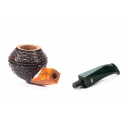 Pipe Santambrogio Rusticated Bent Rhodesian