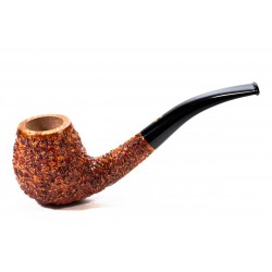 Pipa in Radica Radice Rind Rusticata Bent Apple