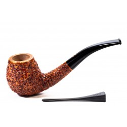 Pipa in Radica Radice Rind Rusticata Bent Apple