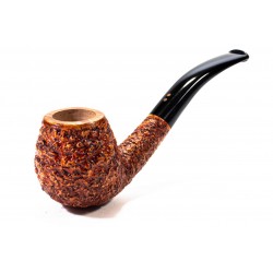 Pipa in Radica Radice Rind Rusticata Bent Apple