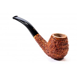 Pipa in Radica Radice Rind Rusticata Bent Apple