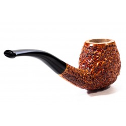 Briar Pipe Radice Rind Rusticated Bent Apple