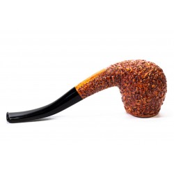 Pipa in Radica Radice Rind Rusticata Bent Apple