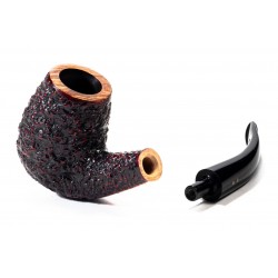 Pipa in Radica Radice Rind Rusticata Bent