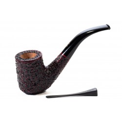 Pipa in Radica Radice Rind Rusticata Bent Billiard