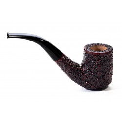 Pipa in Radica Radice Rind Rusticata Bent Billiard