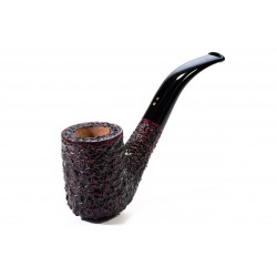 Pipa in Radica Radice Rind Rusticata Bent Billiard