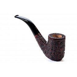 Pipa in Radica Radice Rind Rusticata Bent Billiard