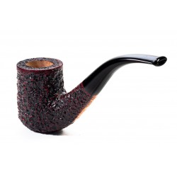 Pipa in Radica Radice Rind Rusticata Bent Billiard