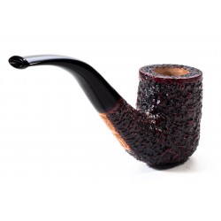 Pipa in Radica Radice Rind Rusticata Bent Billiard