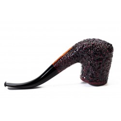 Pipa in Radica Radice Rind Rusticata Bent Billiard